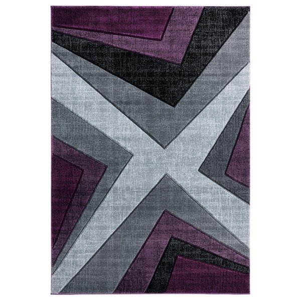 Manmade 5 ft. 3 in. x 7 ft. 6 in. Bristol Zine Plum Rectangle Area Rug MA2625538